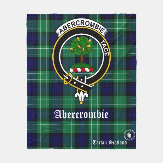 Abercrombie klan tartan Skottland fleecefilt (Framsidan)