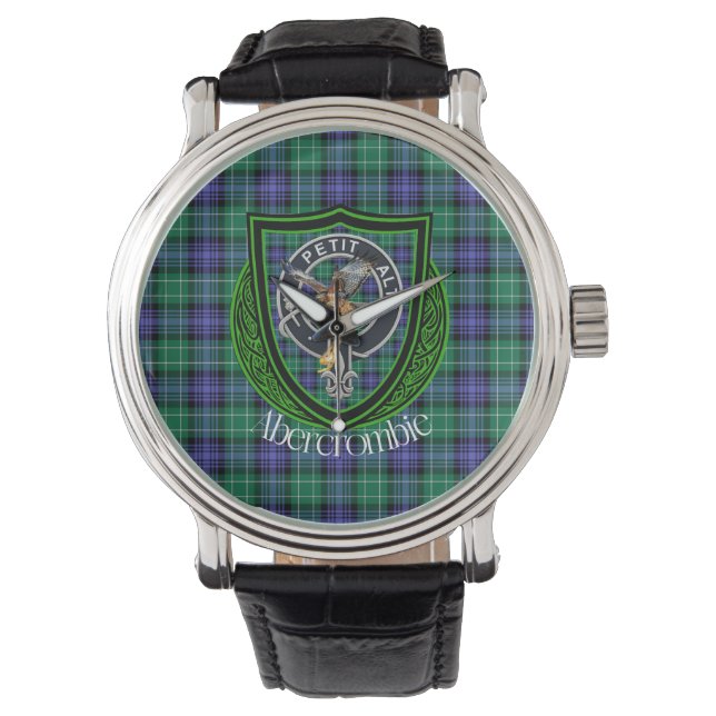 Abercrombie Scottish Klan Tartan & Vapensköld Armbandsur (Framsida)