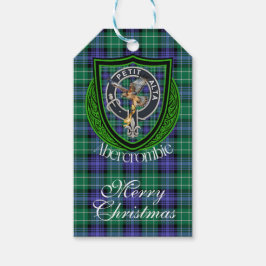 Abercrombie skotska klan tartan och vapen presentetikett
