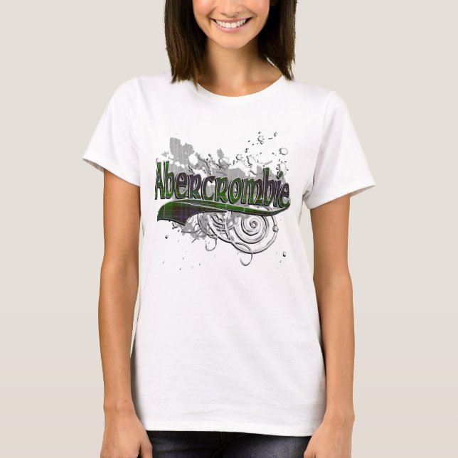 Abercrombie Tartan Grunge T Shirt (Framsida)