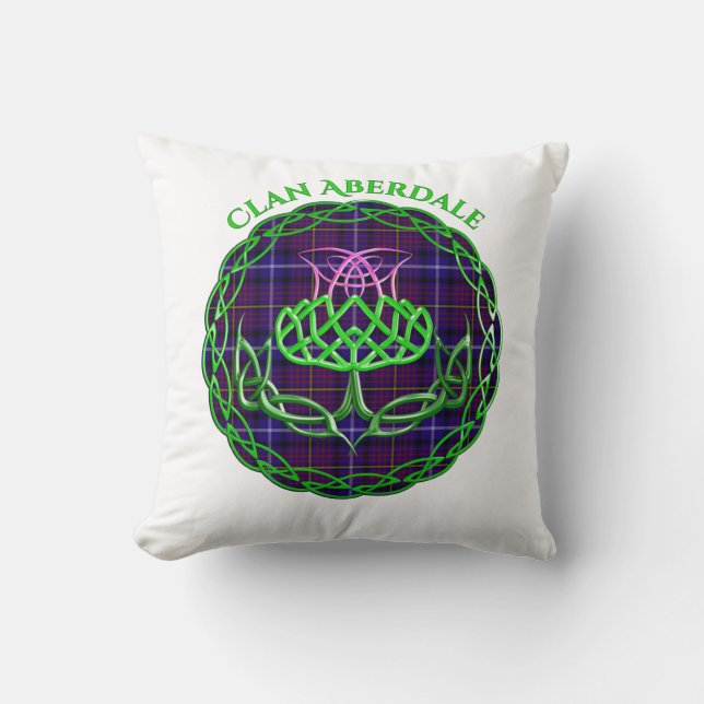 Aberdale Scottish Tartan Celtic Thistle Kudde (Framsida)