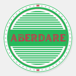 Aberdare City Pride Emblem – Walisisk Identitet Runt Klistermärke