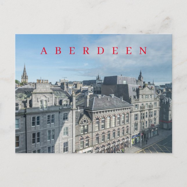 Aberdeen Castle Street vykort (Framsida)