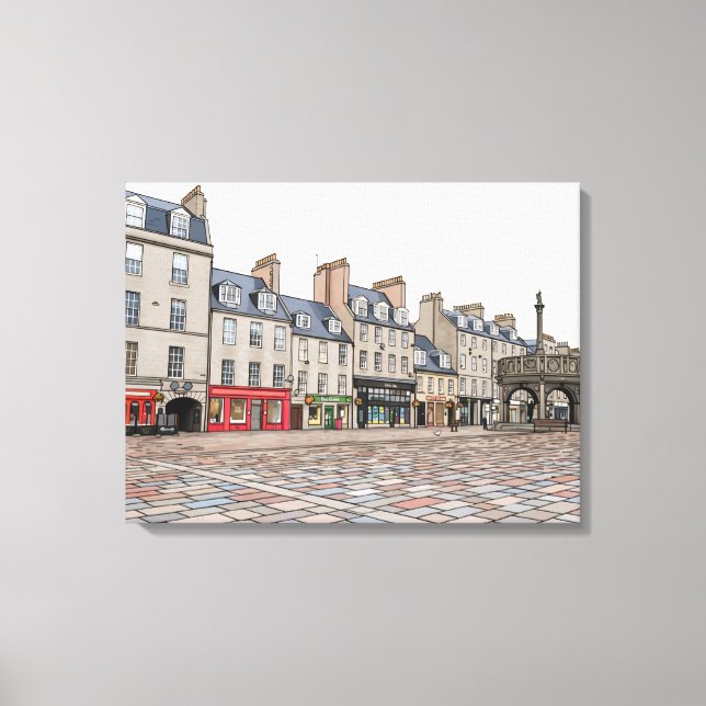 Aberdeen Castlegate vy canvastryck (Framsida)
