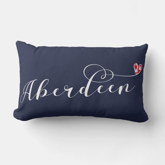 Aberdeen Flagga Heart, Aberdoniska Lumbarkudde (Framsida)