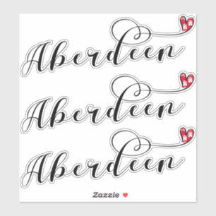 Aberdeen Flagga Heart Stickers, Aberdoniska Klistermärken