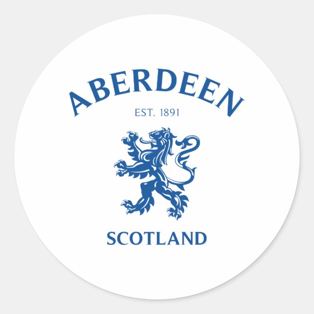 ABERDEEN RUNT KLISTERMÄRKE (Framsida)