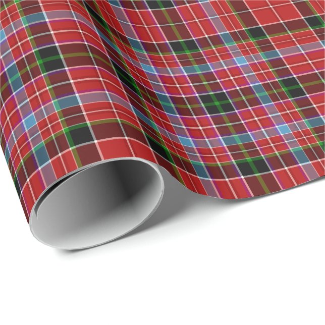 Aberdeen Scotland District Tartan Presentpapper (Rullad Hörn)