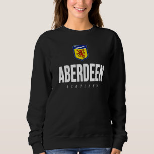 Aberdeen Scotland Scottish Flagga Tourist Souvenir T Shirt