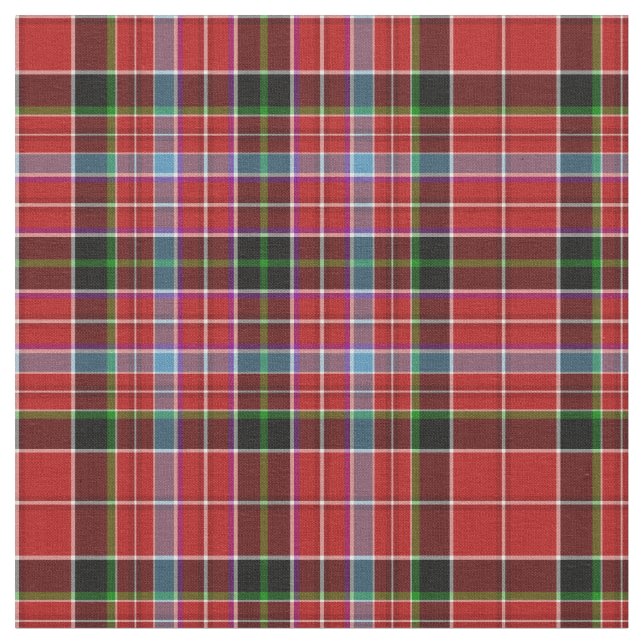 Aberdeen Scotland Tartan Red Play Tyg (Närbild)