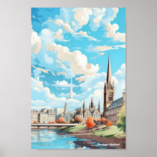 Aberdeen Scotland Vintage resor Poster