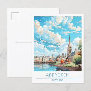 Aberdeen Scotland Vintage resor Vykort