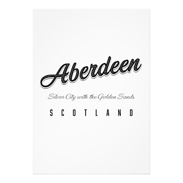 Aberdeen "Silver City med de gyllene sandsträndern Fototryck (Framsidan)