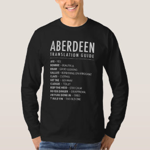 Aberdeen skotsk slang översättningsguide & Skottla T Shirt