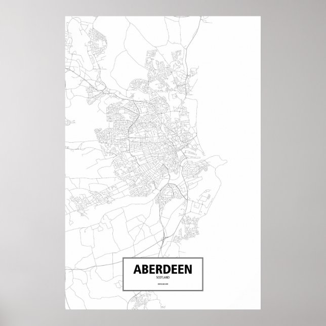 Aberdeen, Skottland (svart på vit) Poster (Framsidan)