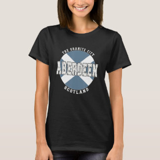 Aberdeen Skottland Vintage skotsk flagg T Shirt