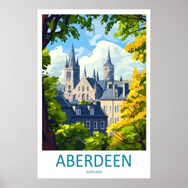 Aberdeen Vintage Affisch Resa Park National Skidåk (Framsidan)