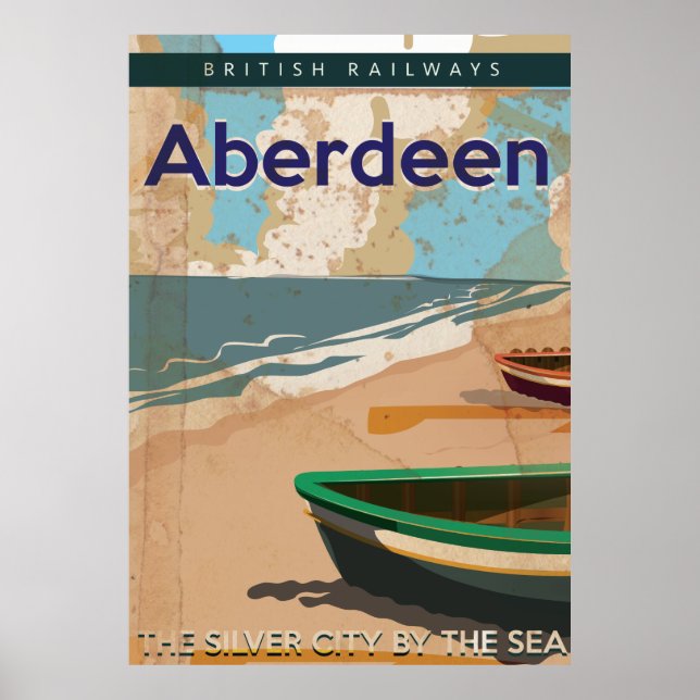 Aberdeen vintage reseaffisch poster (Framsidan)