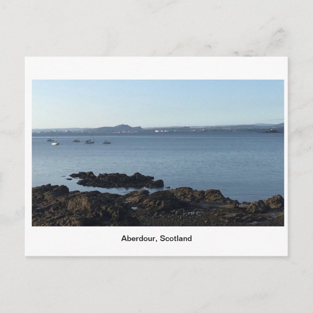 Aberdour, Skottland - Vatten och Sten Vykort (Framsida)