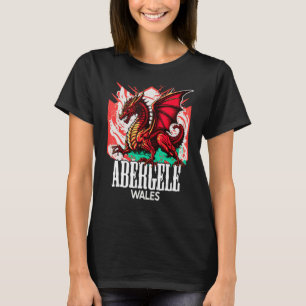 Abergele Wales Welsh Flagga Y Ddraig Goch Dragon T Shirt