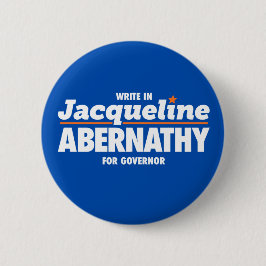 Abernathy for Texas Button, Blue Knapp