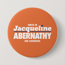 Abernathy for Texas Button, Orange