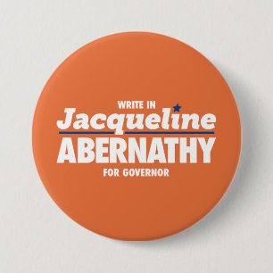 Abernathy for Texas Button, Orange Knapp