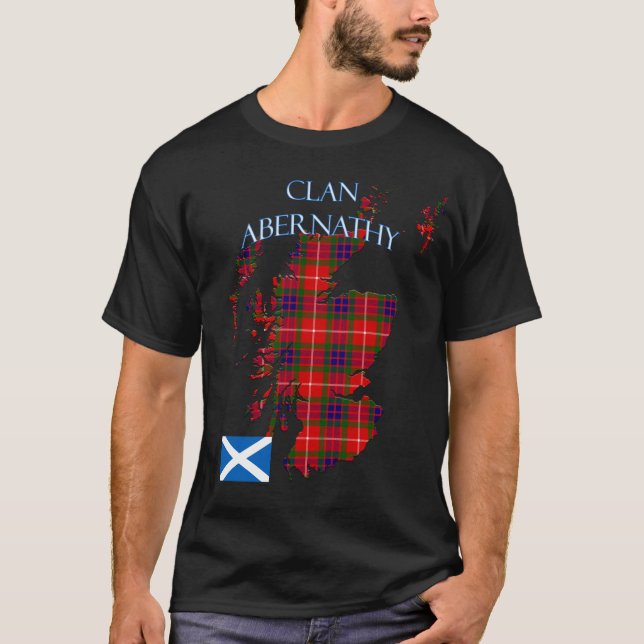 Abernathy Scottish Klan Tartan Scotland T Shirt (Framsida)