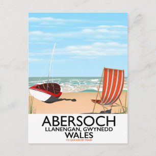 Abersoch Llanengan i Gwynedd, Wales resematerial Vykort