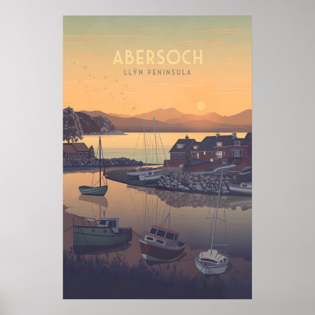 Abersoch Wales Kust Resor Affisch (Framsidan)