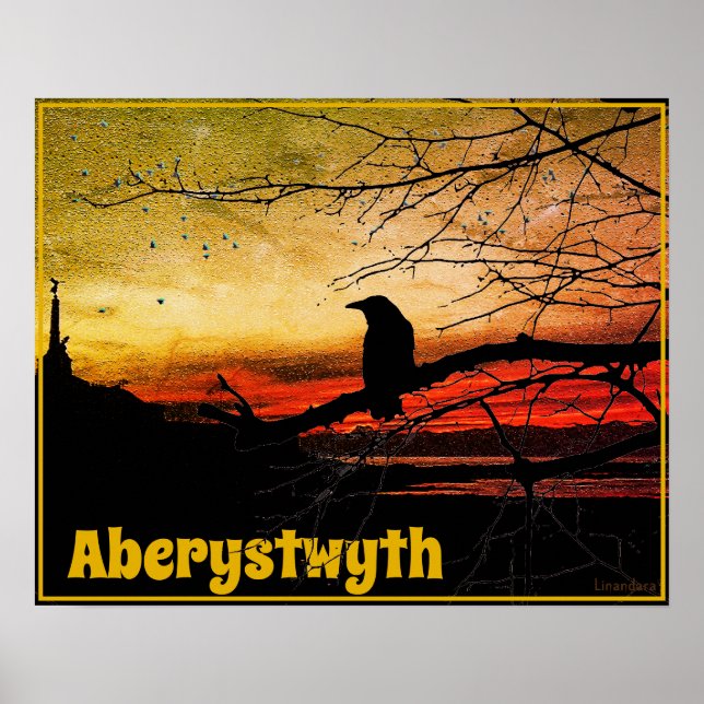 Aberystwyth Angel och Raven on sunset Poster (Framsidan)