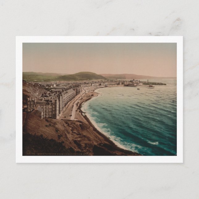 Aberystwyth från konstitution Backe, Wales Vykort (Framsida)