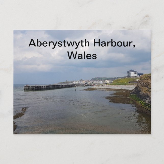 Aberystwyth hamn, Wales Helg Vykort (Framsida)