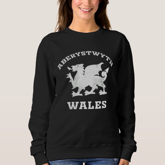 Aberystywth Men Women Kids Students Wales Welsh Dr T Shirt (Framsida)
