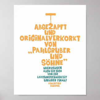 Abgezapft und originalverkorkt - Loriot - Wein Poster