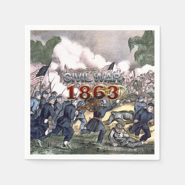 ABH Civil Krig 1863 Napkins Pappersservett (Framsidan)