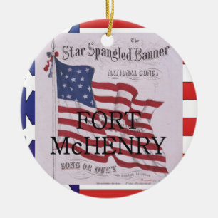 ABH Fort McHenry Julgransprydnad Keramik