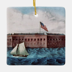 ABH-fort Sumter Julgransprydnad Keramik