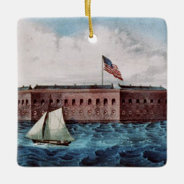 ABH-fort Sumter Julgransprydnad Keramik (Framsida)