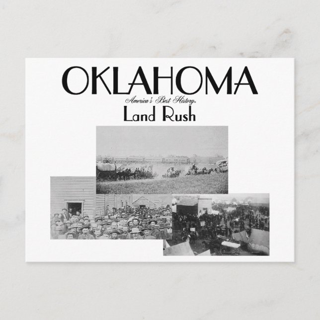 ABH Oklahoma Land Rush Vykort (Framsida)
