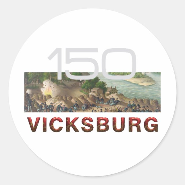 ABH Vicksburg Runt Klistermärke (Framsida)