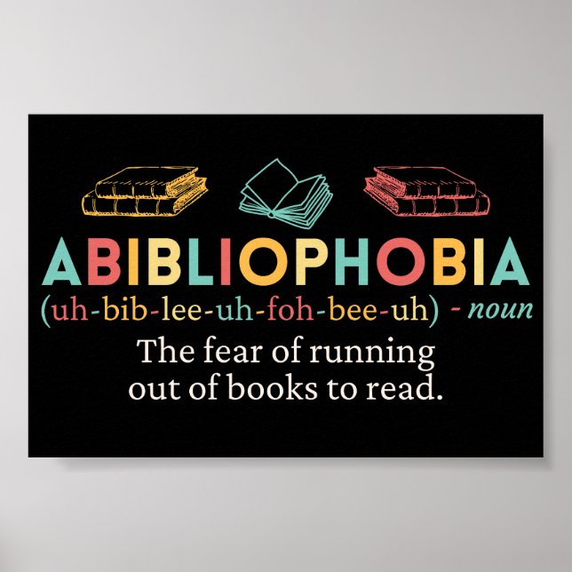 Abibliofobi - funn definition poster (Framsidan)