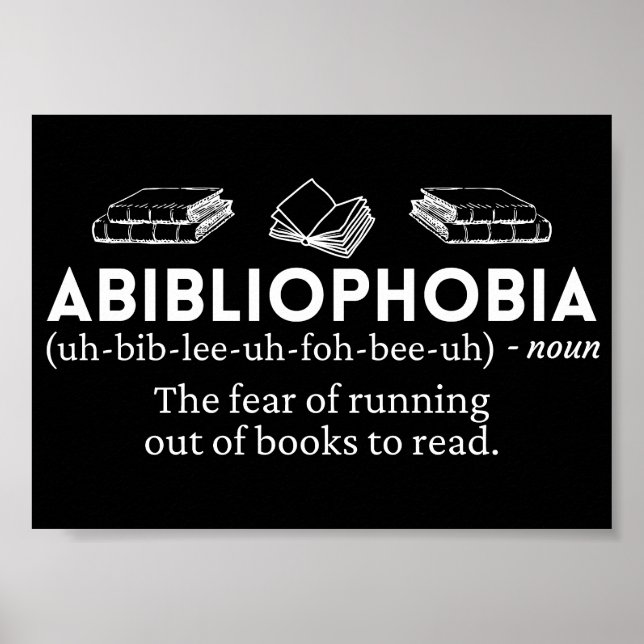 Abibliofobi - funn definition poster (Framsidan)