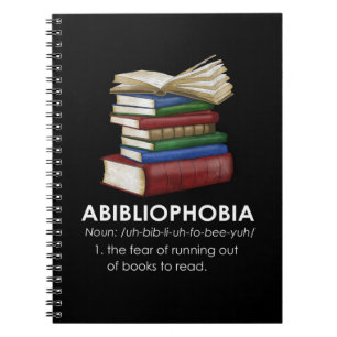Abibliofobi Funny Reading Bok Reader Bookworm Anteckningsbok