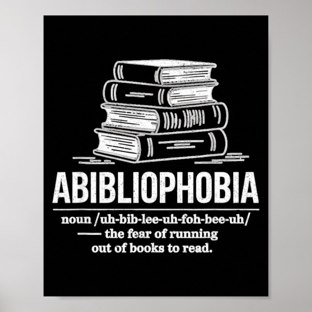 Abibliofobi rolig läsare definition bokälskare poster (Framsidan)