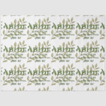 Abide in Me Christian Tissue Paper
