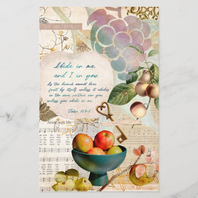 Abide in Me Fruitful Faith Art Journal Flygblad (Framsidan)