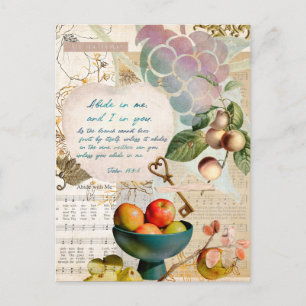Abide in Me Fruitful Faith Vykort