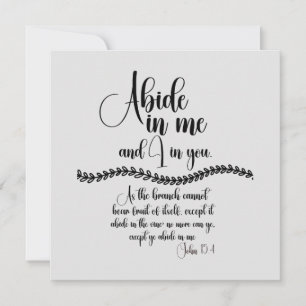 Abide in Me KJV Bible Verse