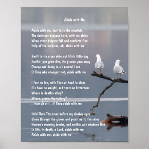 Abide med Me Church Christian Hymn Art Poster
